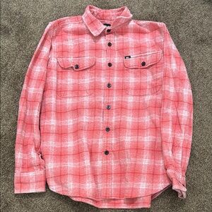 Obey Worldwide Red Plaid Men's Shirt medium